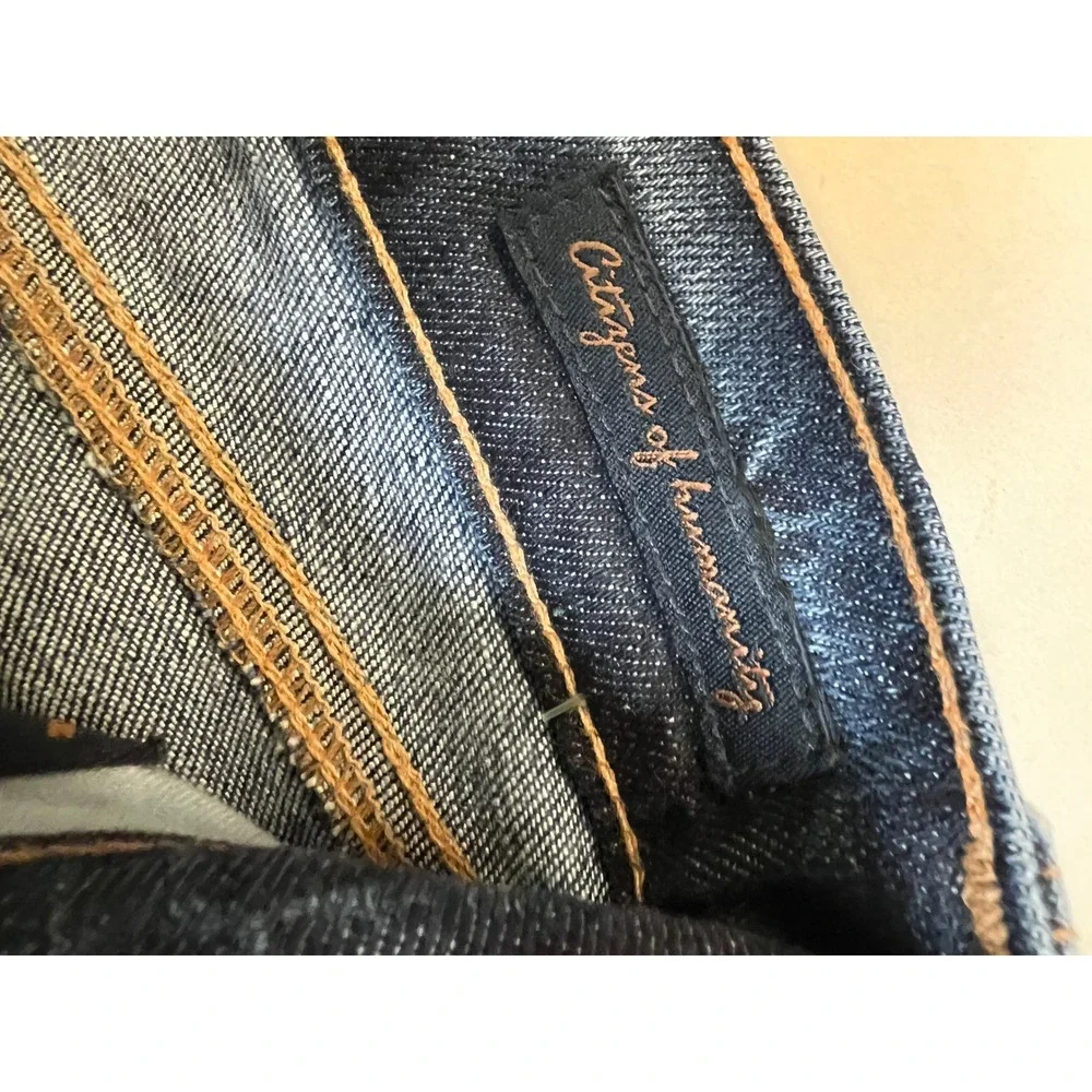 Citizens of Humanity Bootcut Jeans Womens 26 Blue Good Distressed Low Rise Denim